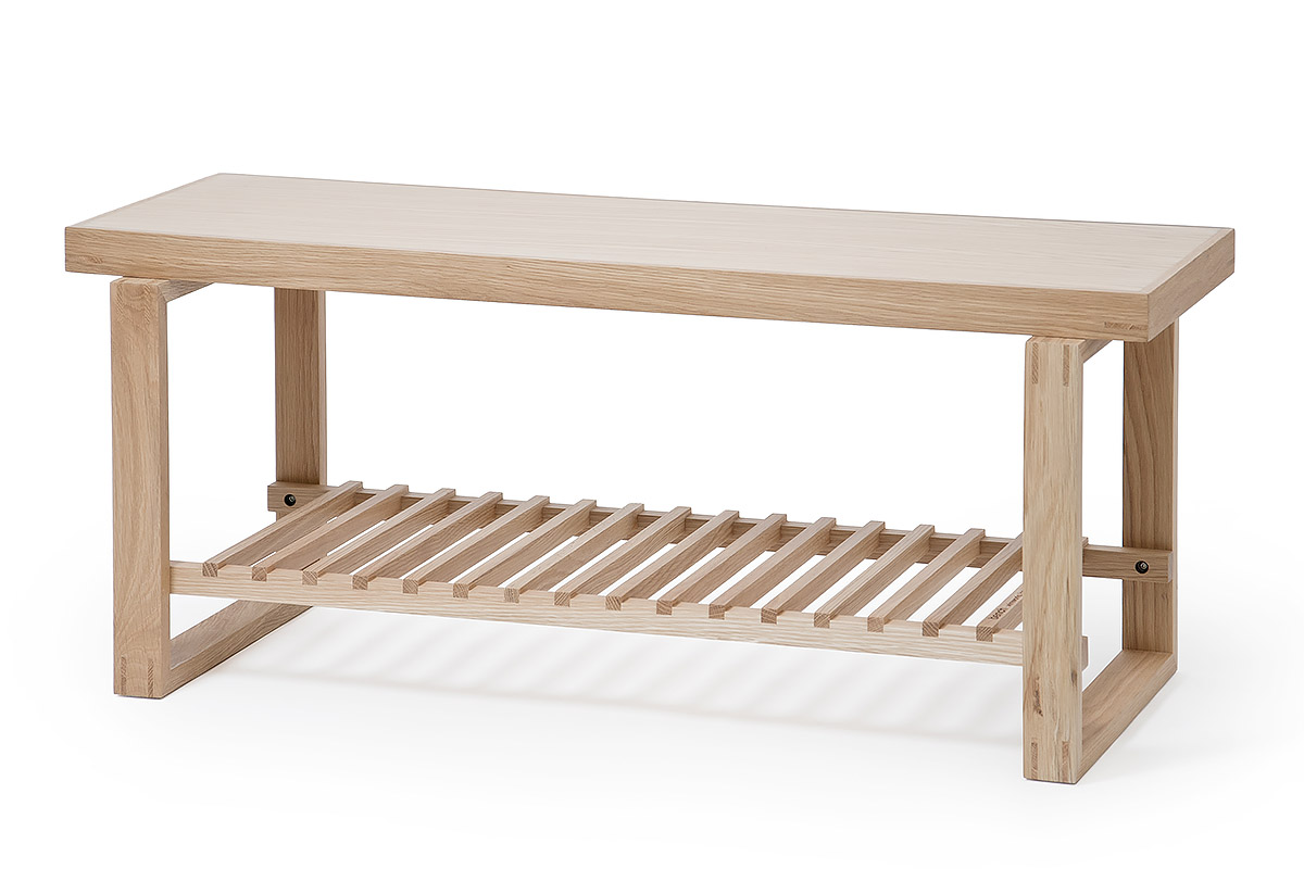 solid oak end-of-bed bench