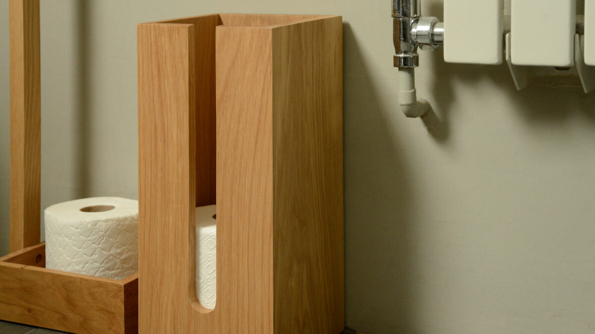 oak loo roll storage