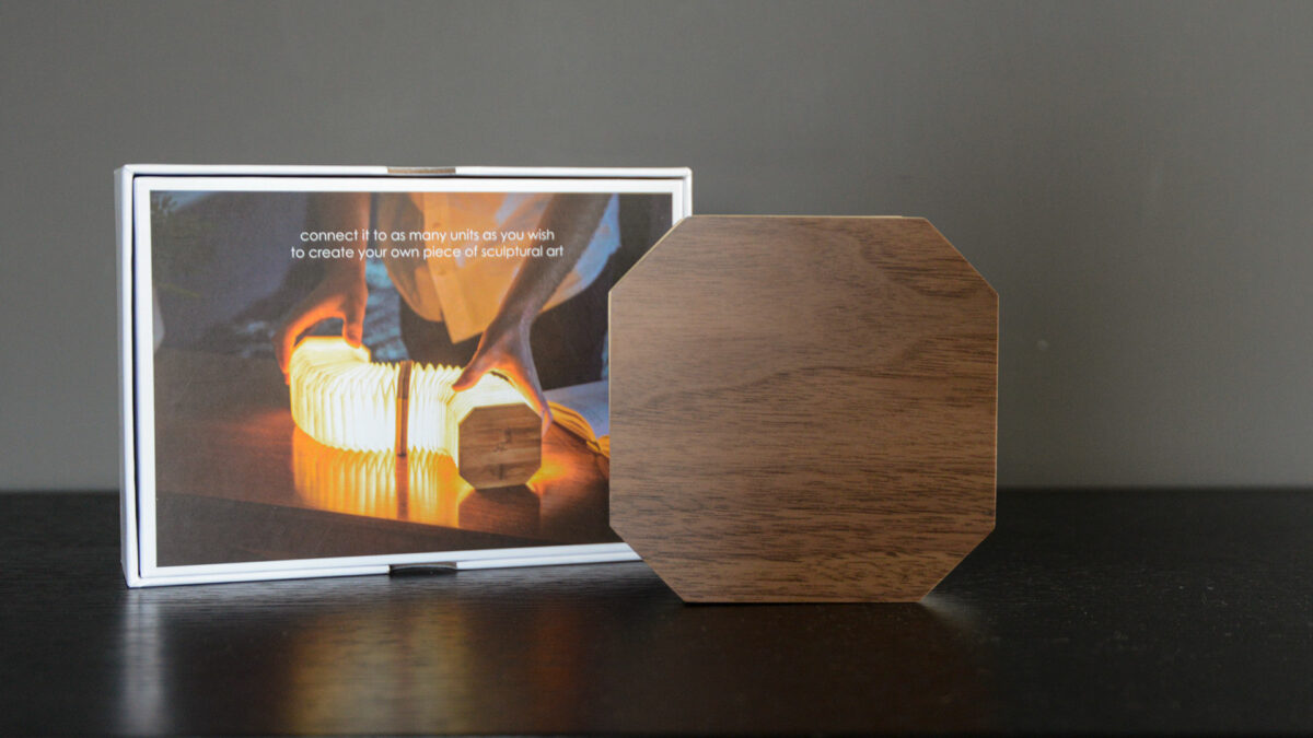 chargeable concertina style LED mood light in gift box