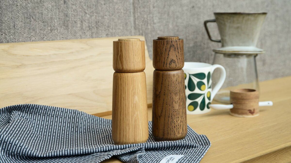 wooden salt and pepper mill kitchen view main image