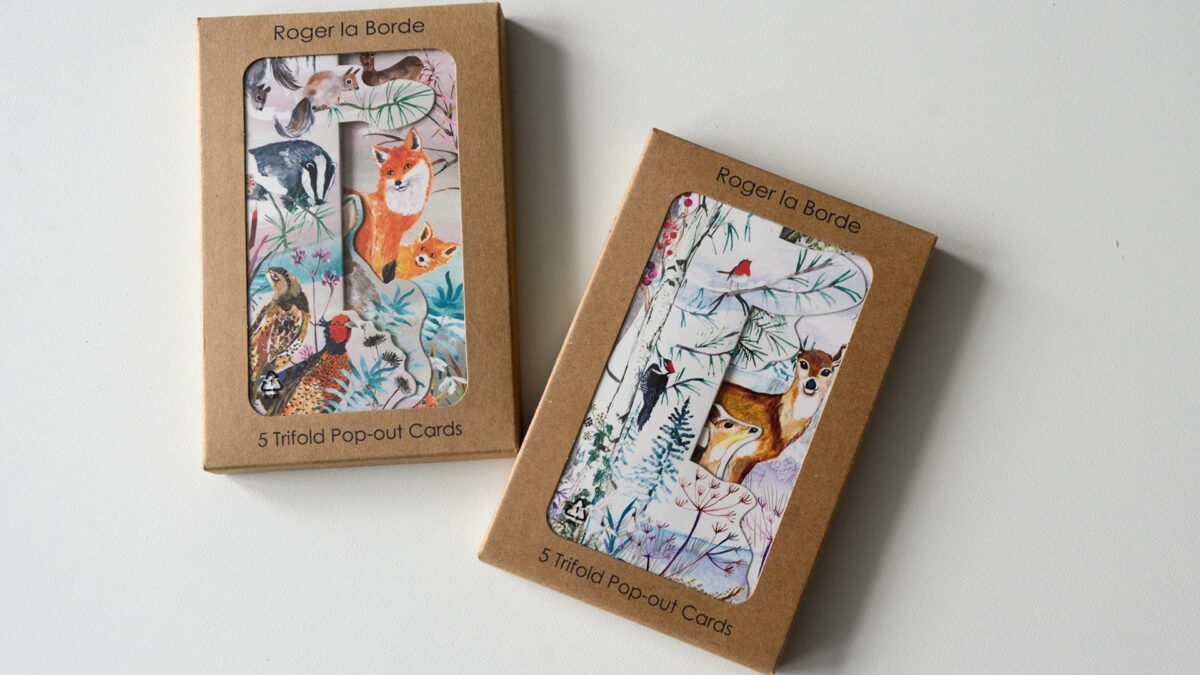 woodland trifold card designs