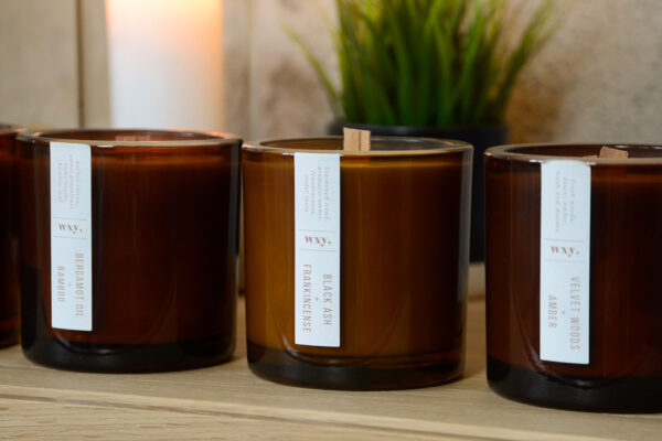 480g scented candles made from 100% plant based wax, paraben and palm oil free