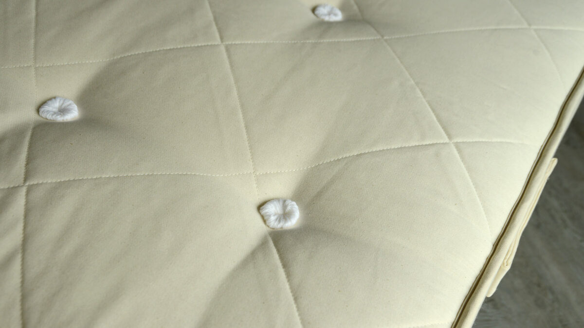 wool eco core mattress tufts detail