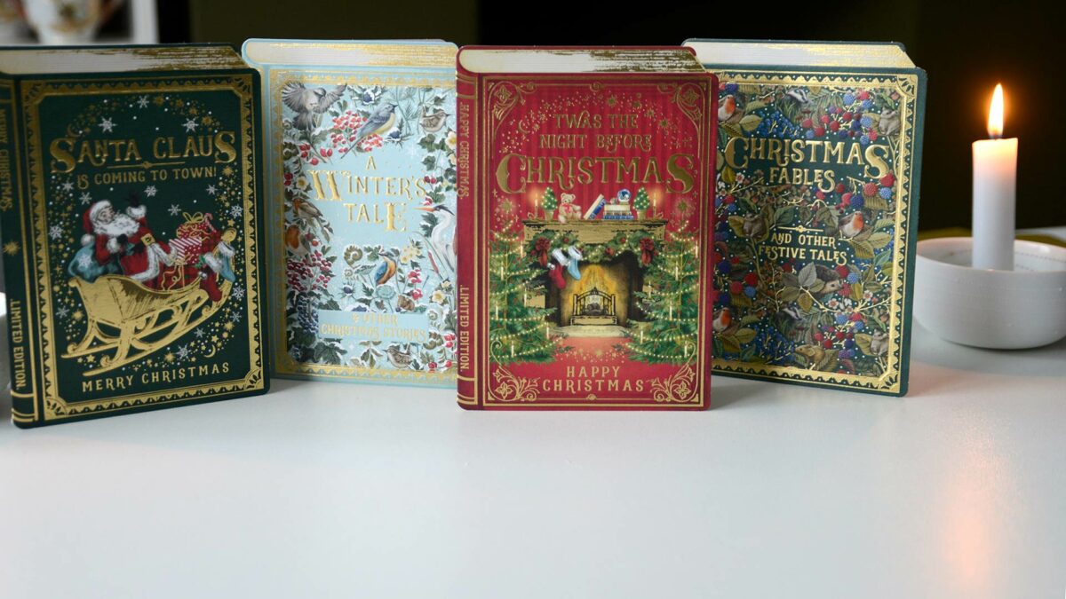 xmas cards book theme