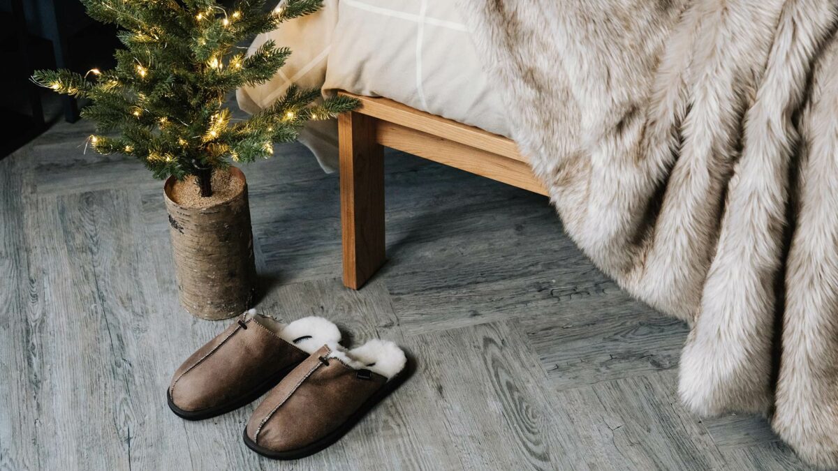 cosy sheepskin slippers for men