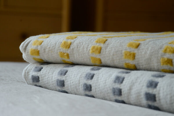 Block Stripe Throw - Yellow or Grey